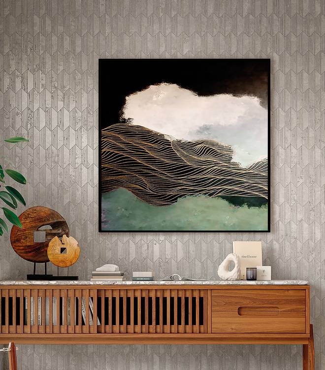 Imagen de ambiente , realizada con baldosas de la colección: VENTO DEL SUD – GRIS