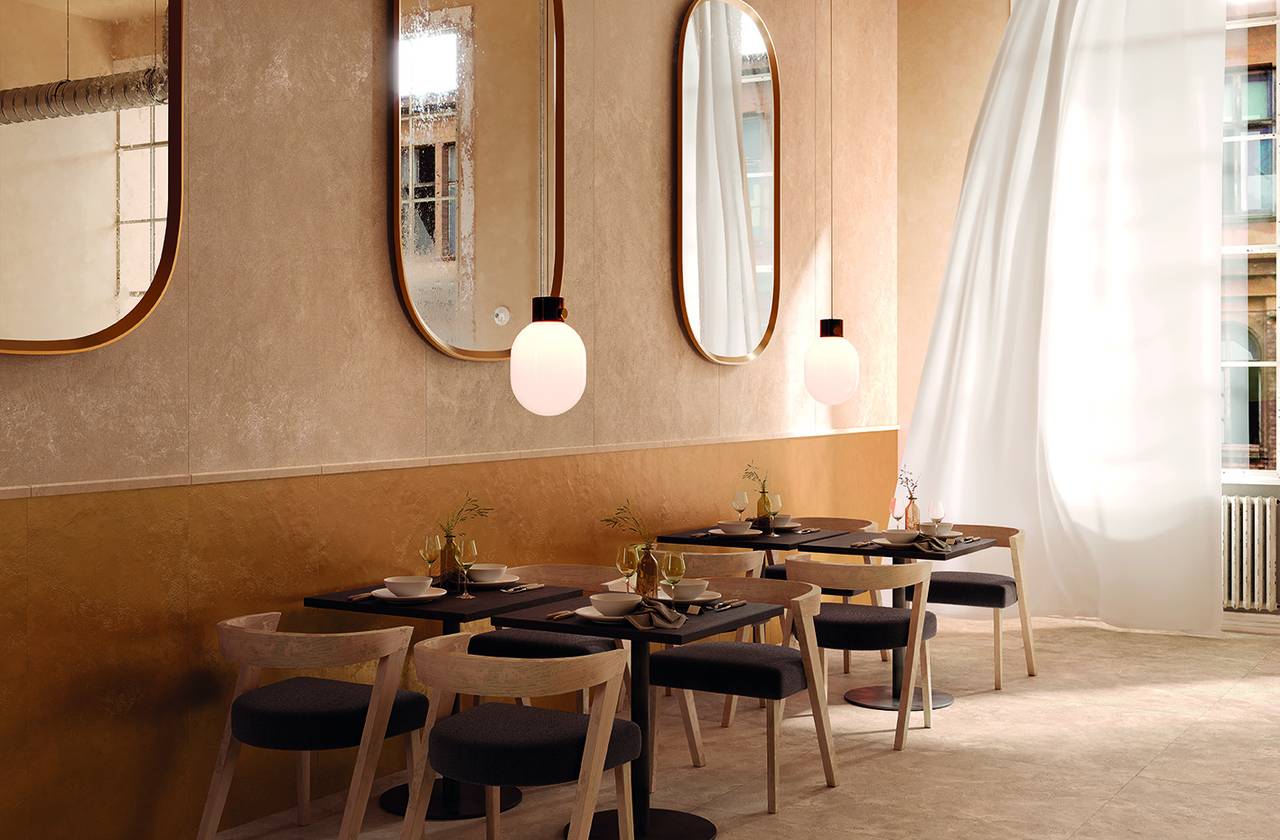 Интерьер контракт, оформленный плиткой из коллекции: VENTO DEL SUD – BEIGE, ДРУГИЕ