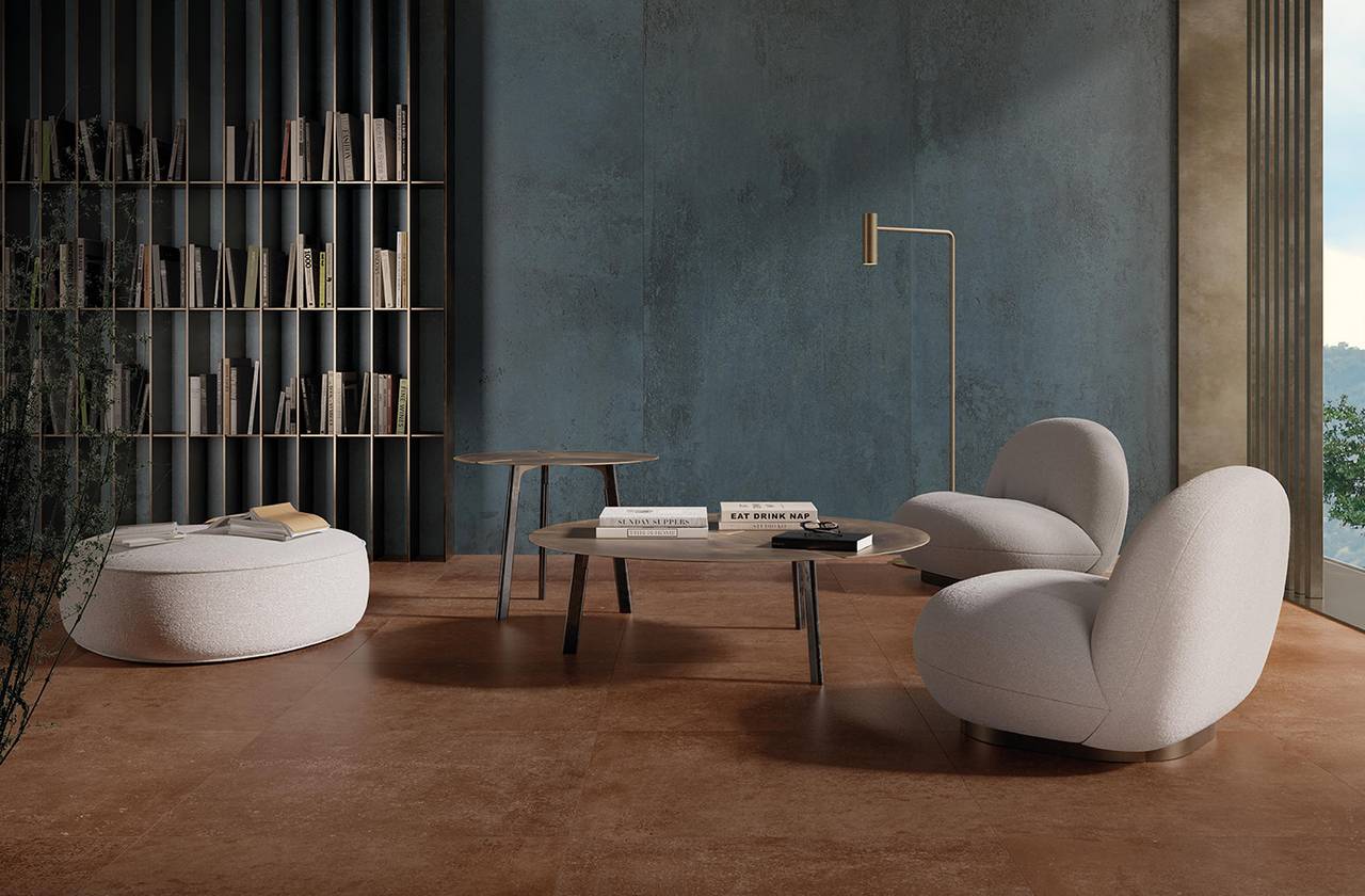 Интерьер контракт, оформленный плиткой из коллекции: OXIDE – BROWN