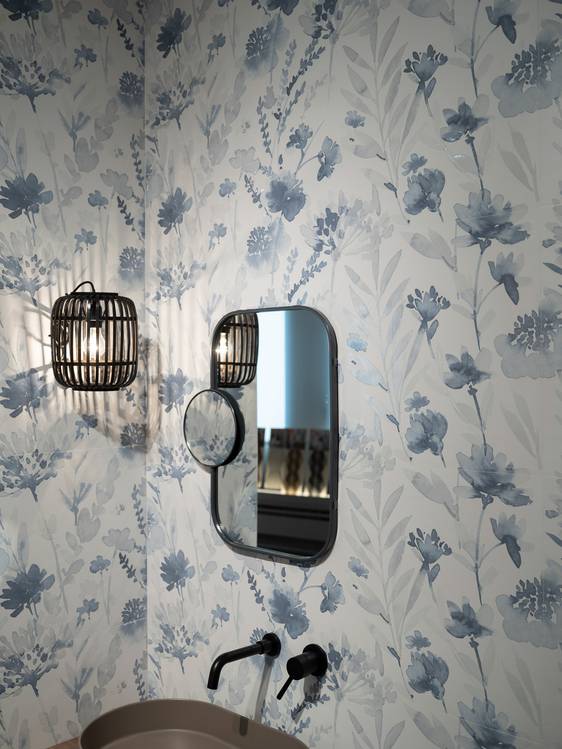 Imagen de ambiente , realizada con baldosas de la colección: MILANO MOOD – BLANCO