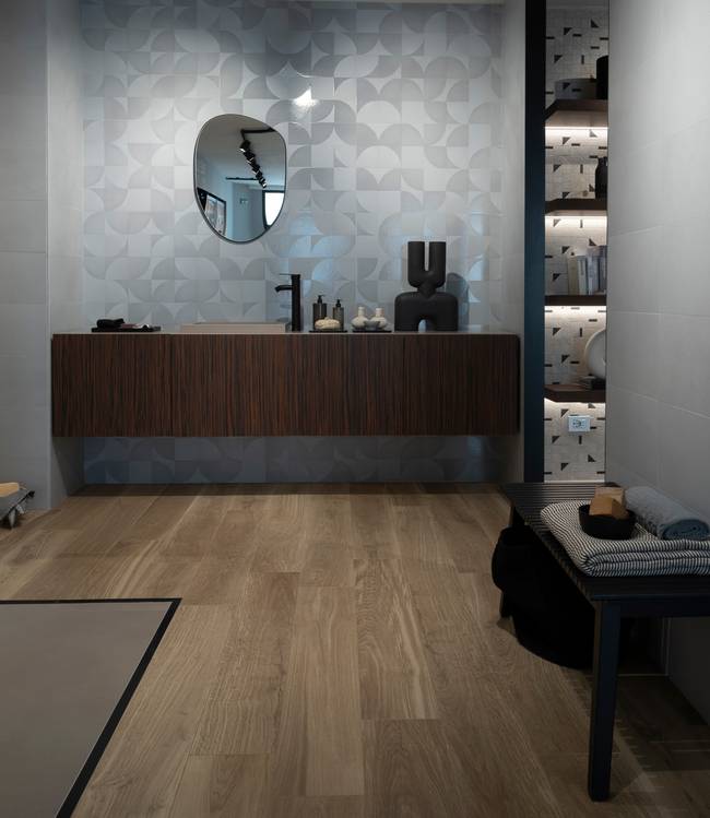 Imagen de ambiente , realizada con baldosas de la colección: MAT&MORE – Azzurro