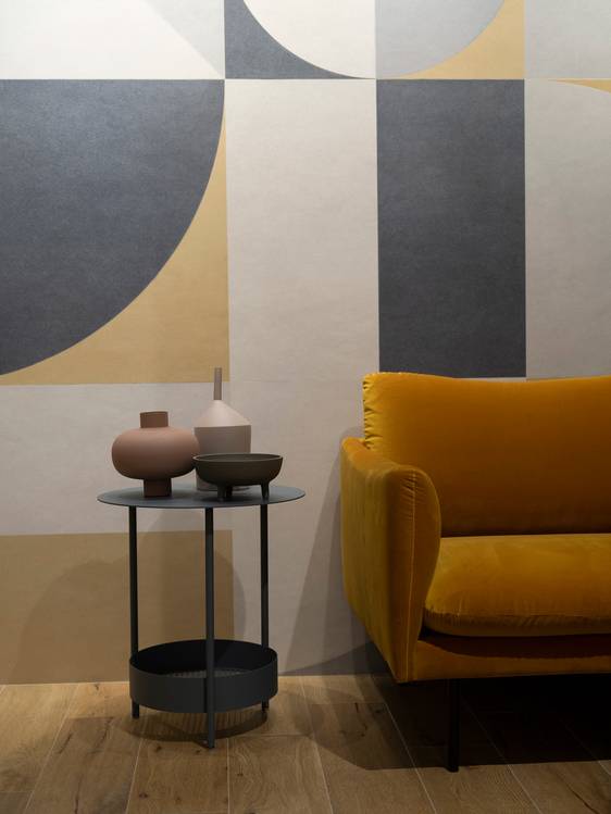 Imagen de ambiente , realizada con baldosas de la colección: FAP MURALS – GRIS