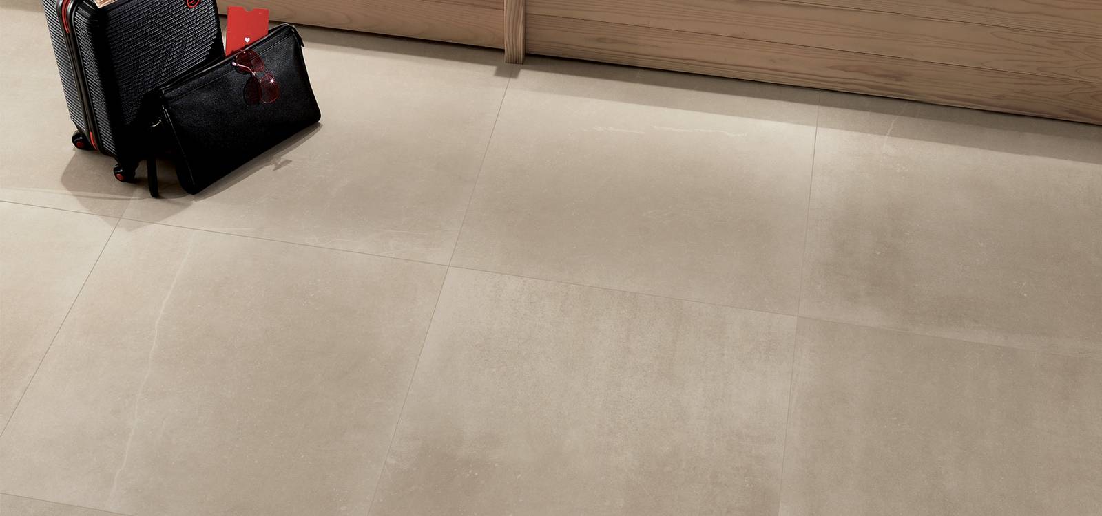 Imagen de ambiente , realizada con baldosas de la colección: MAKU – BEIGE