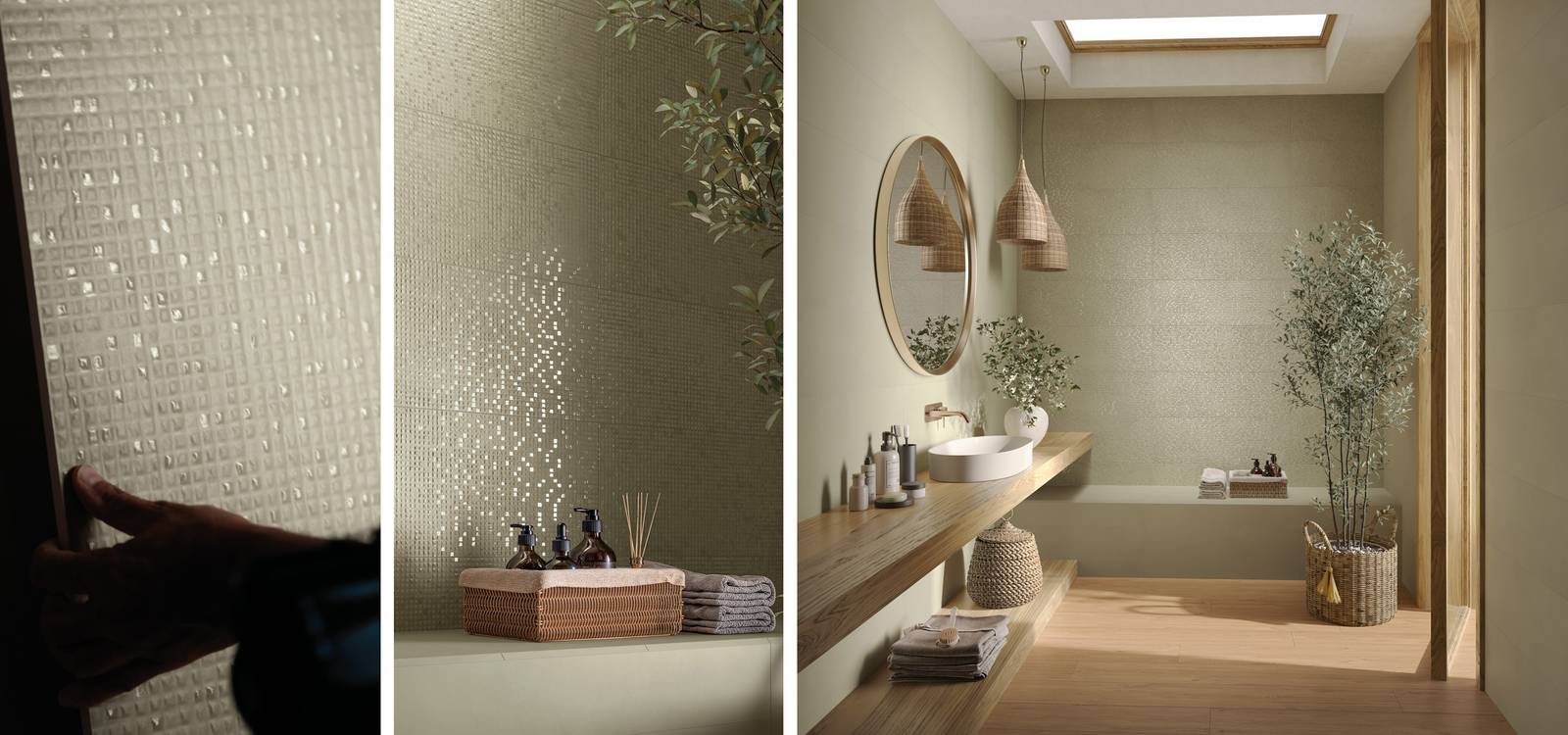 Room view Bathroom, created with tiles from the collection: OLTRE IL COLORE – Other, Beige
