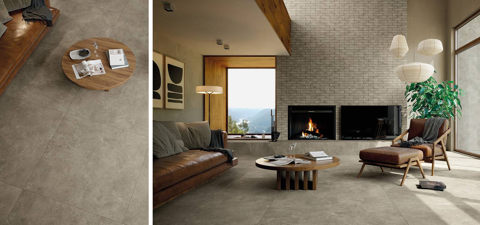 Imagen de ambiente House, realizada con baldosas de la colección: NOBU – GRIS