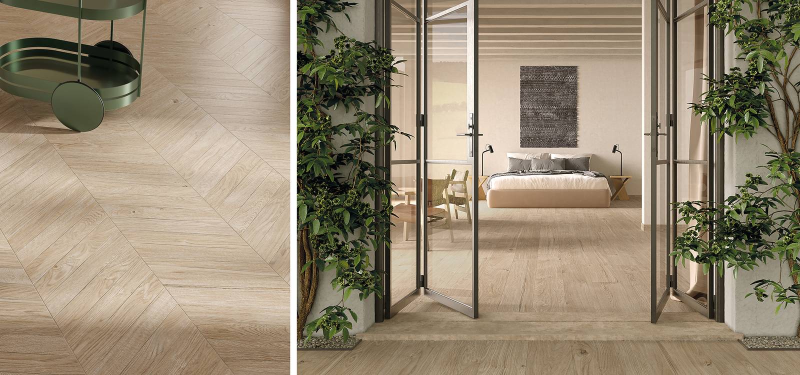 Imagen de ambiente House, realizada con baldosas de la colección: PLEIN AIR – BEIGE