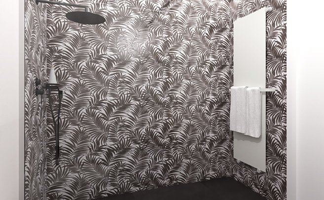 Bathroom design image in Squared shape, created with floor tiles MILANO MOOD and wall tiles MILANO MOOD