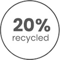 Logotipo de la certificación 20% Recycled
