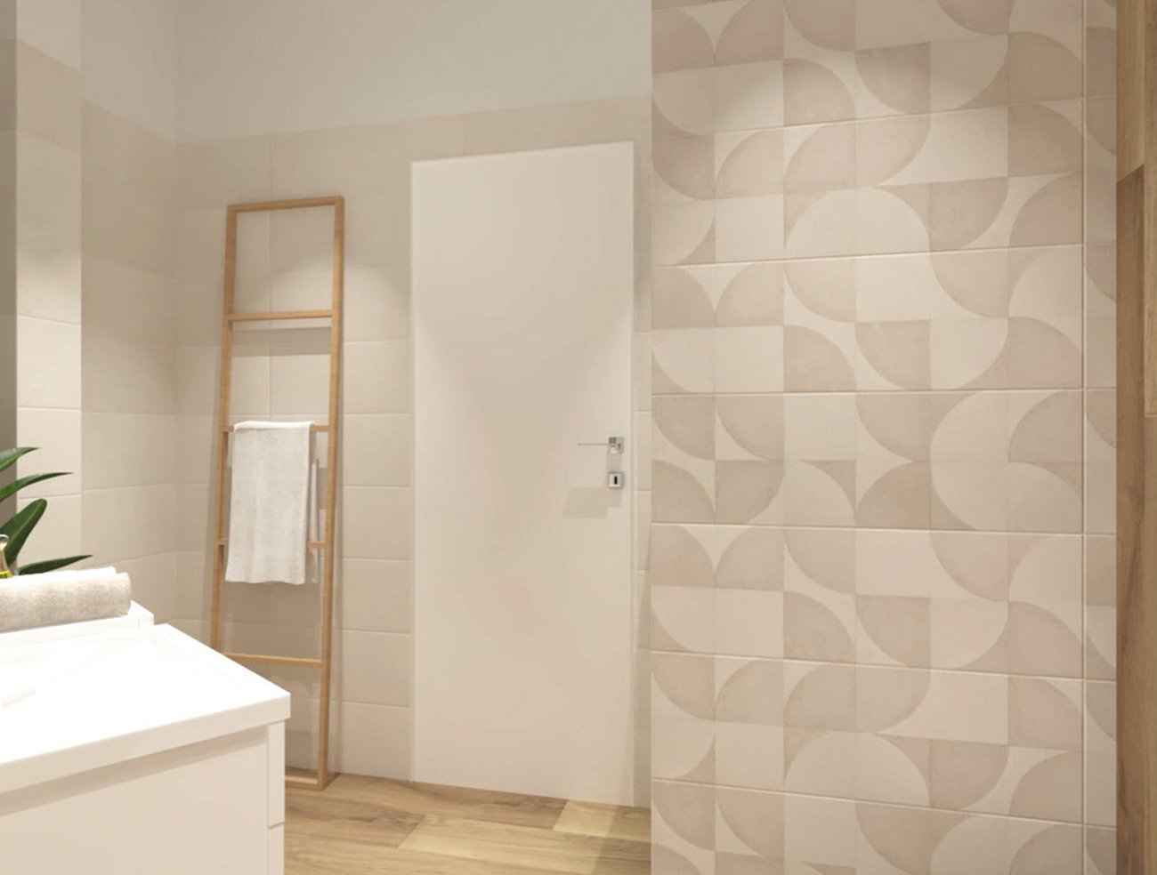 Bathroom design image in Rectangular shape, created with floor tiles FAPNEST and wall tiles MAT&MORE