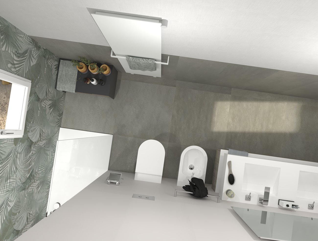 Bathroom design image in Rectangular shape, created with wall tiles YLICO, MILANO MOOD