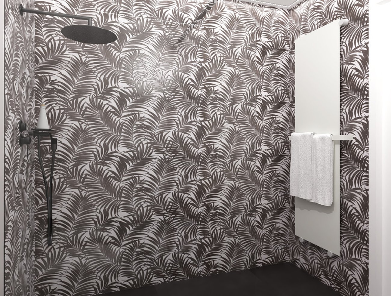 Bathroom design image in Squared shape, created with floor tiles MILANO MOOD and wall tiles MILANO MOOD
