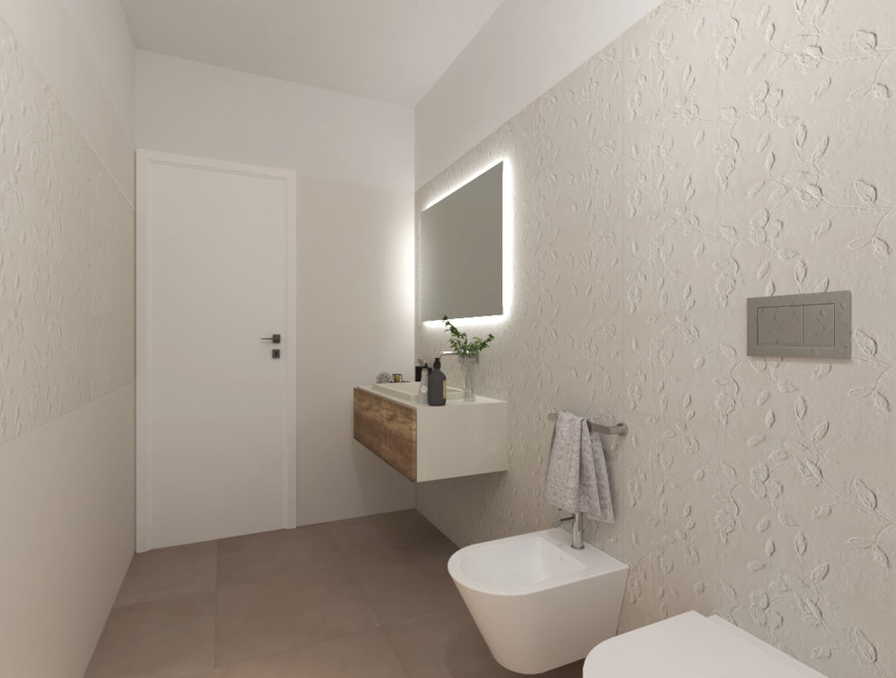 Image du projet de salle de bains de forme Rectangulaire, réalisée avec carreaux muraux LUMINA 30,5X91,5