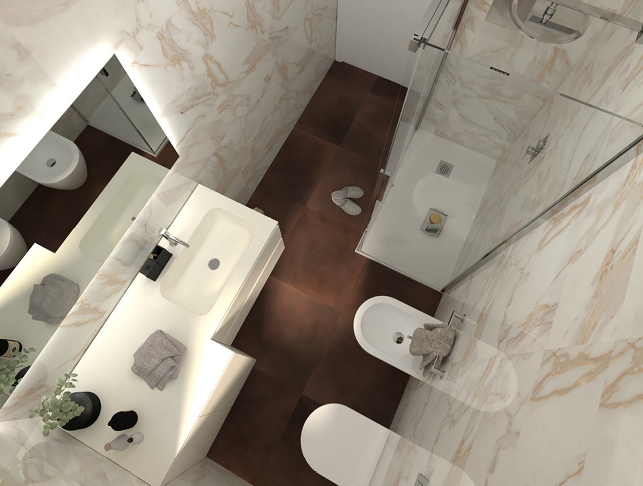 Bathroom design image in Rectangular shape