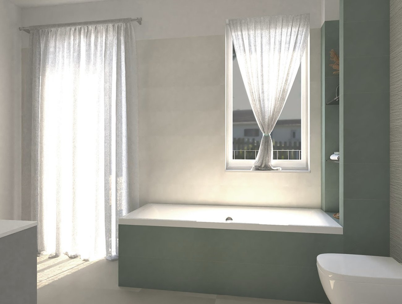 Bathroom design image in Rectangular shape, created with floor tiles COLOR NOW FLOOR and wall tiles COLOR LINE