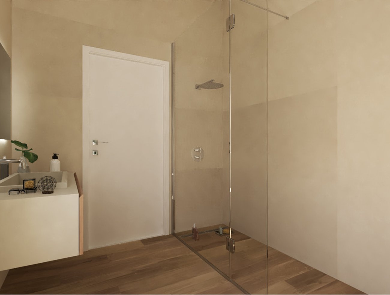 Bathroom design image in Rectangular shape, created with floor tiles FAPNEST and wall tiles SHEER, BLOOM
