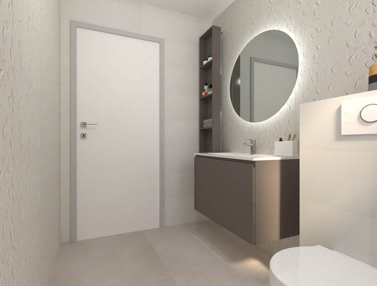 Image du projet de salle de bains de forme Rectangulaire, réalisée avec carreaux muraux LUMINA 30,5X91,5