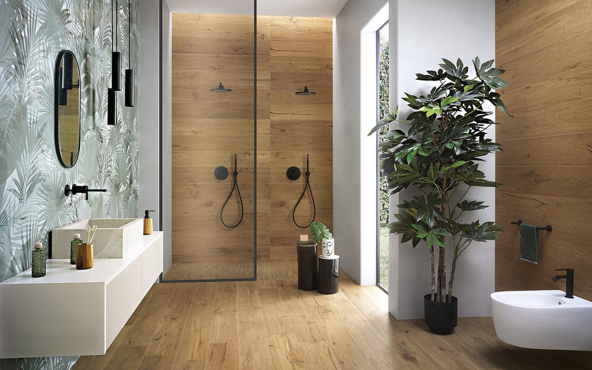 The Bathroom in porcelain stoneware