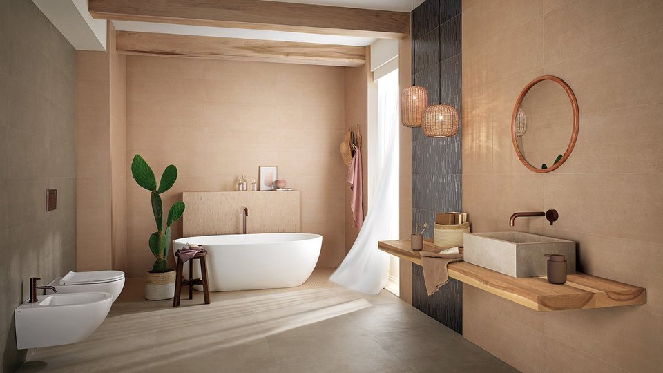 Contemporary chic bathroom restructuring