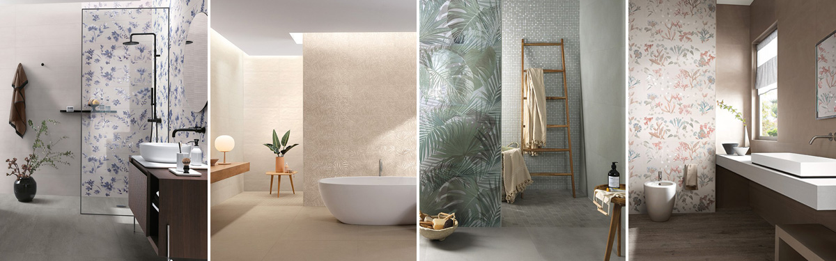 Modern style stoneware bathrooms