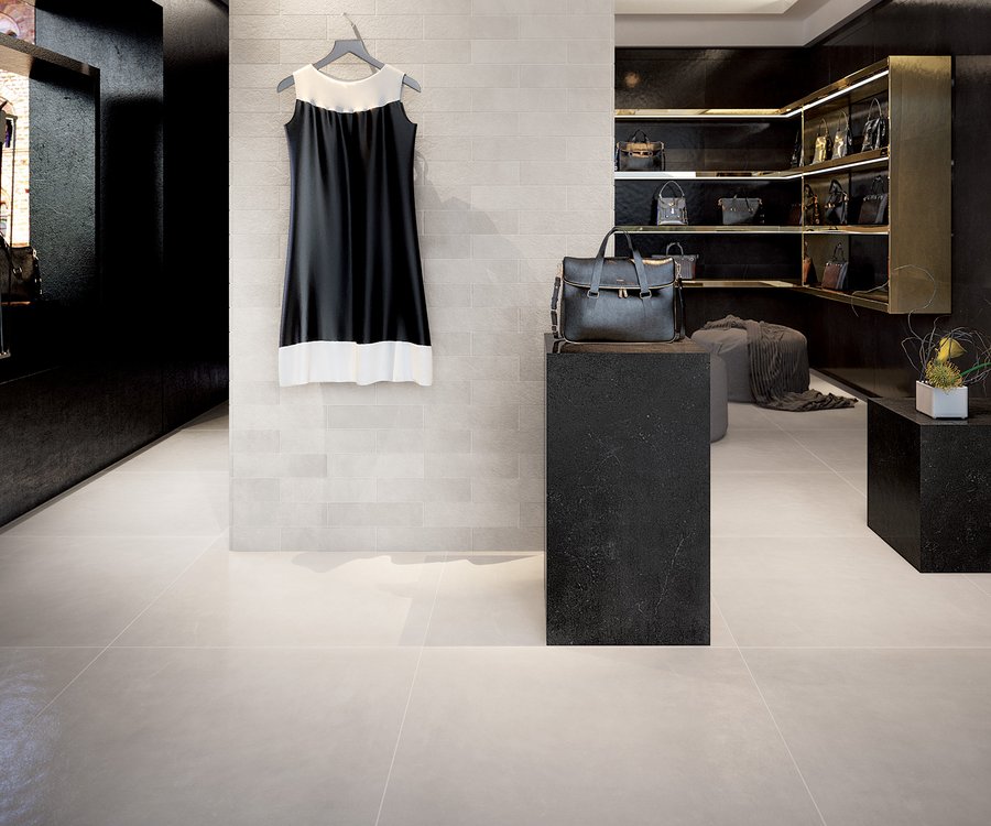 Imagen de ambiente Contrato, realizada con baldosas de la colección: MAKU – BLANCO