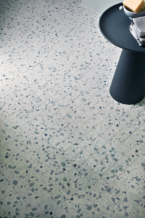 Imagen de ambiente , realizada con baldosas de la colección: GLIM – Azzurro