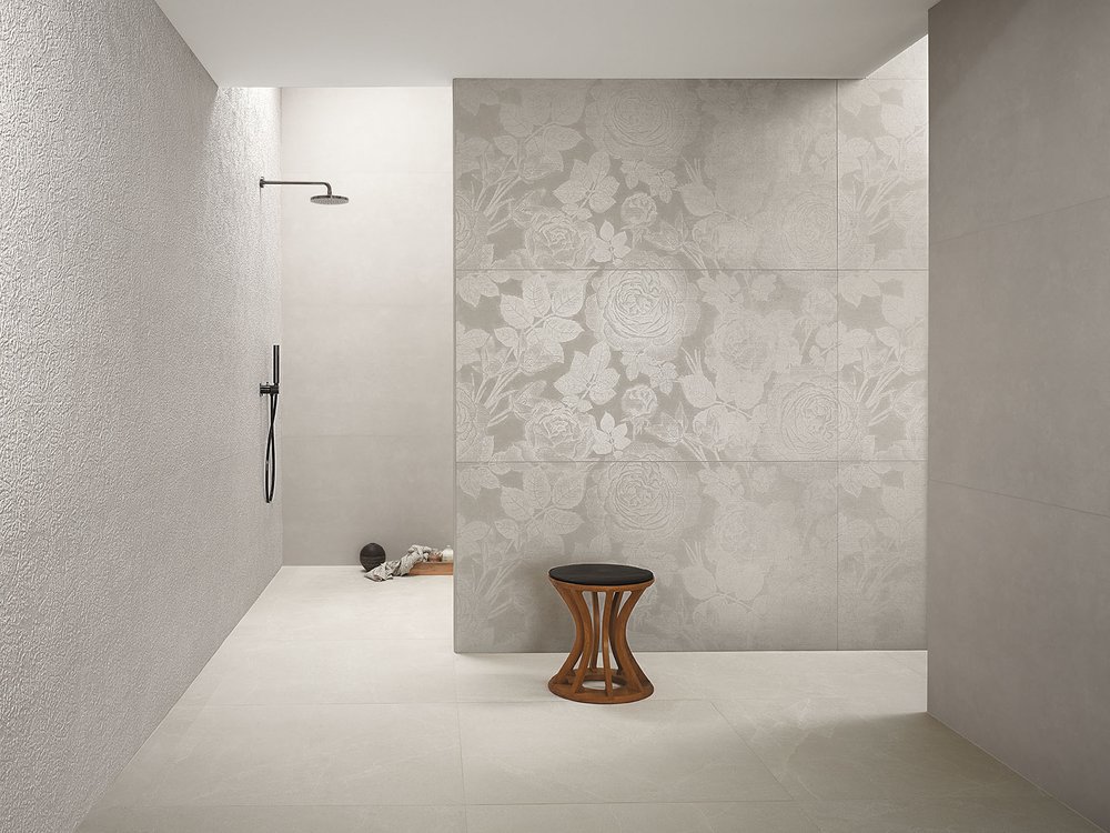 Room view Bathroom, created with tiles from the collection: BLOOM – White