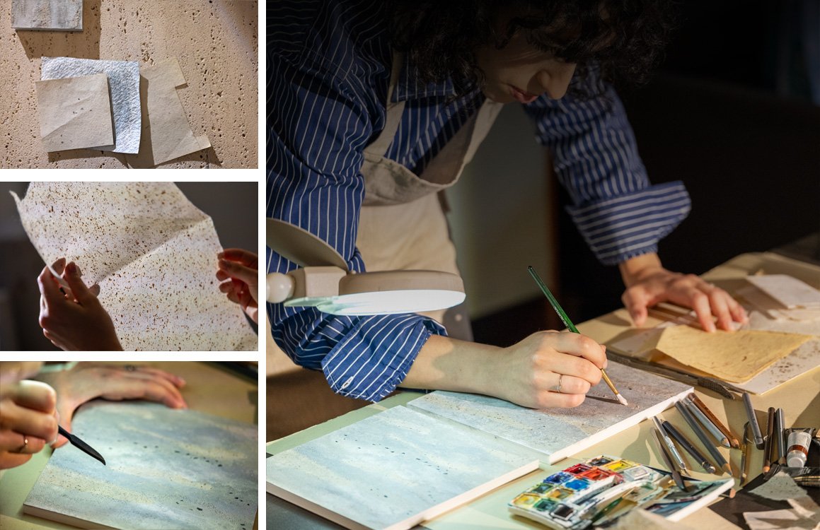 Room view , created with tiles from the collection: MATERIA CLASSICA – Grey, White, Beige