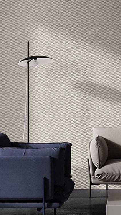 Room view , created with tiles from the collection: LUMINA STONE – Grey