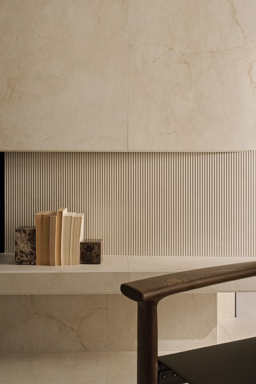 Room view , created with tiles from the collection: DESERT – Beige