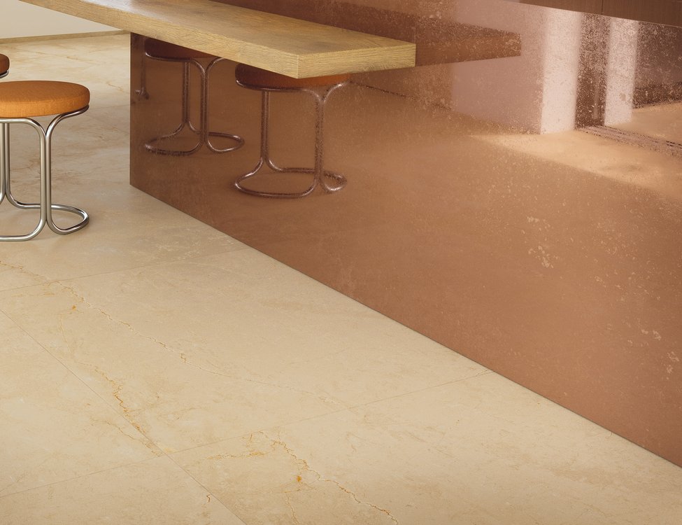 Room view , created with tiles from the collection: DESERT – Beige