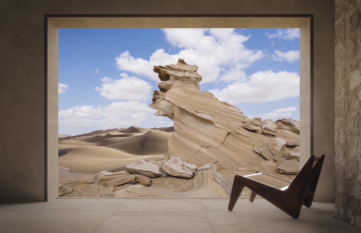 Room view , created with tiles from the collection: DESERT – Grey