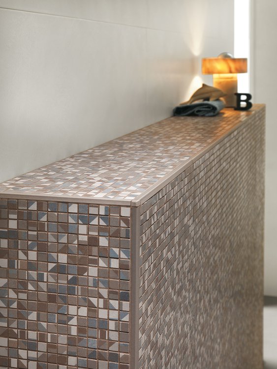 Room view , created with tiles from the collection: COLOR LINE – Blue