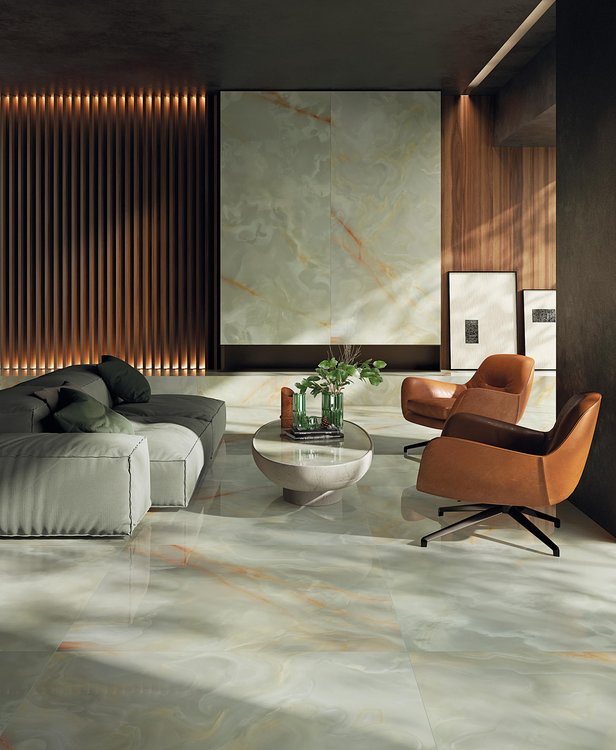 Room view House, created with tiles from the collection: GEMME – Green