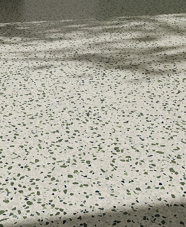 Imagen de ambiente , realizada con baldosas de la colección: GLIM – Verde