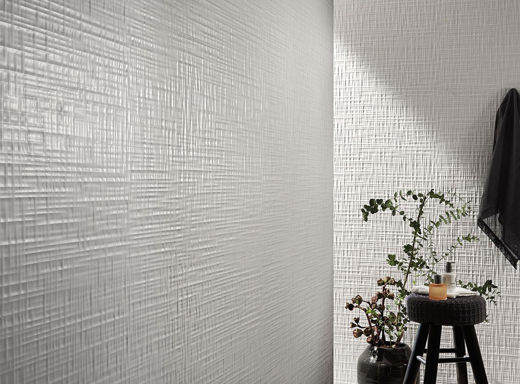 Imagen de ambiente , realizada con baldosas de la colección: LUMINA 30,5X91,5 – BLANCO