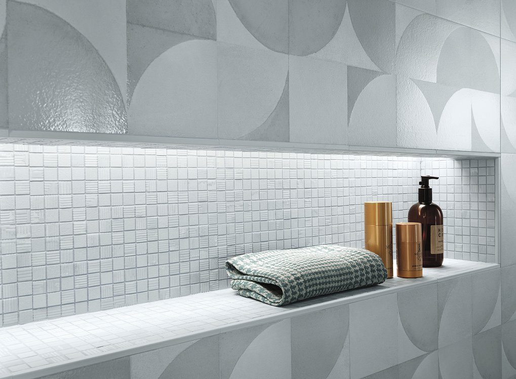 Imagen de ambiente , realizada con baldosas de la colección: MAT&MORE – Azzurro