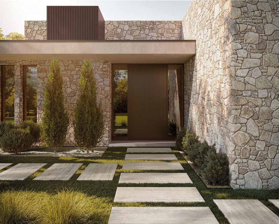 Room view Outdoor, created with tiles from the collection: MATERIA CLASSICA – White