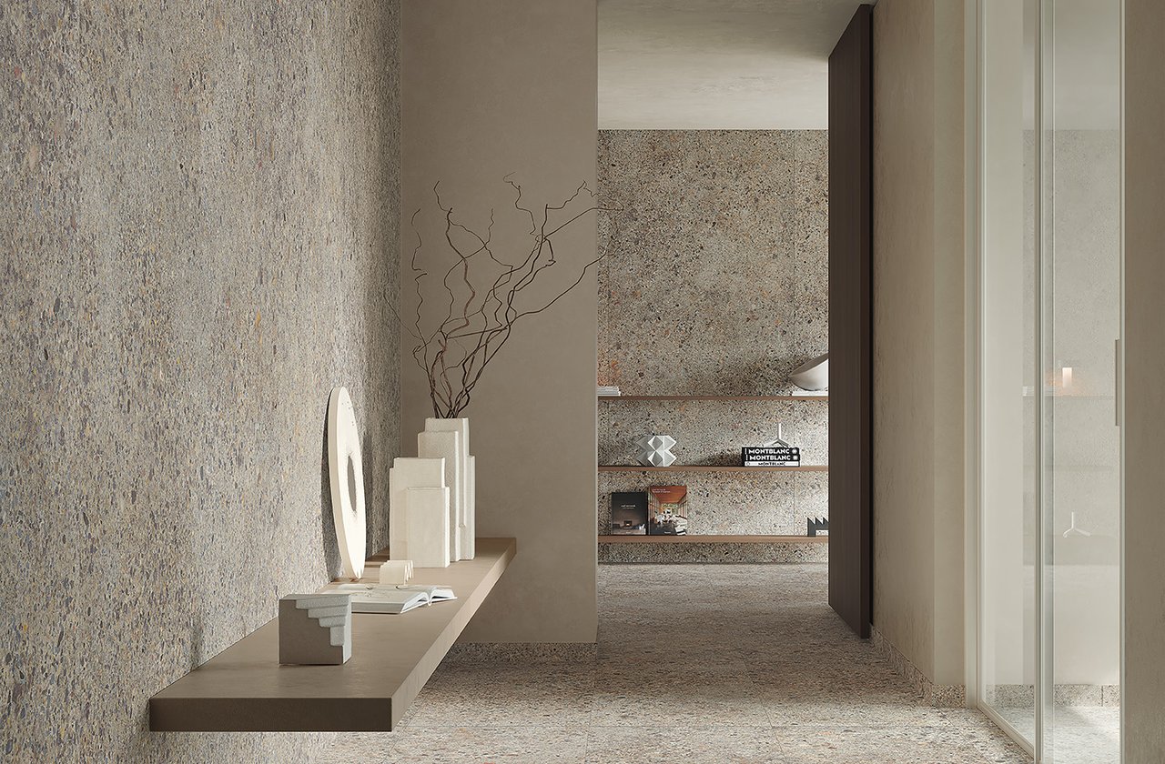 Room view House, created with tiles from the collection: MATERIA ECLETTICA – Grey MATERIA ECLETTICA