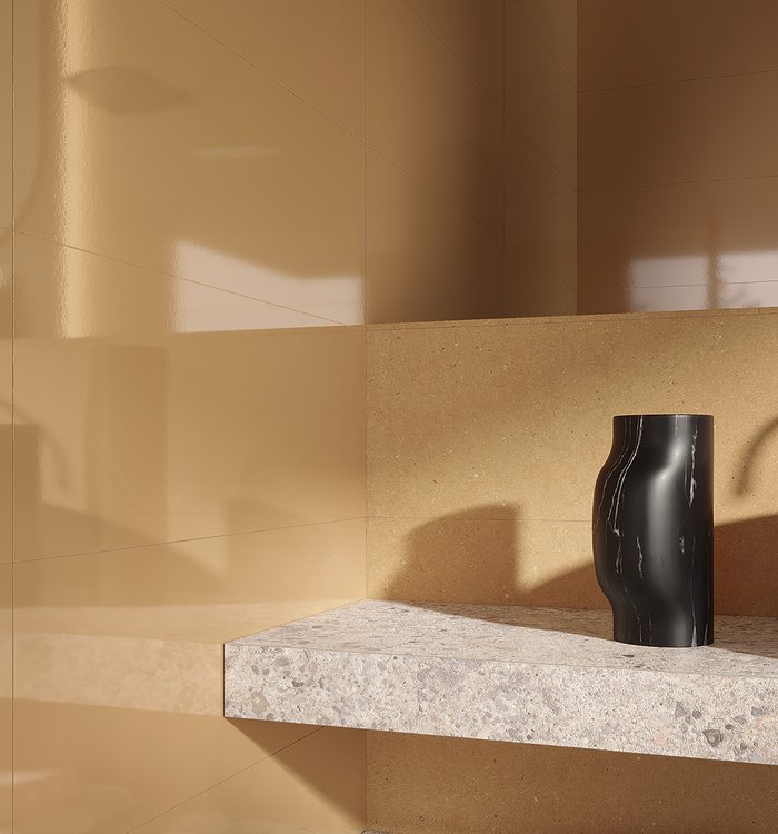 Imagen de ambiente , realizada con baldosas de la colección: MATERIA – OTRAS