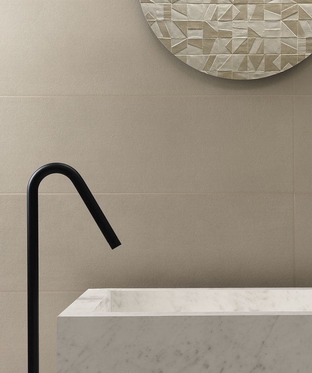 Imagen de ambiente , realizada con baldosas de la colección: MAT&MORE – BROWN, BEIGE