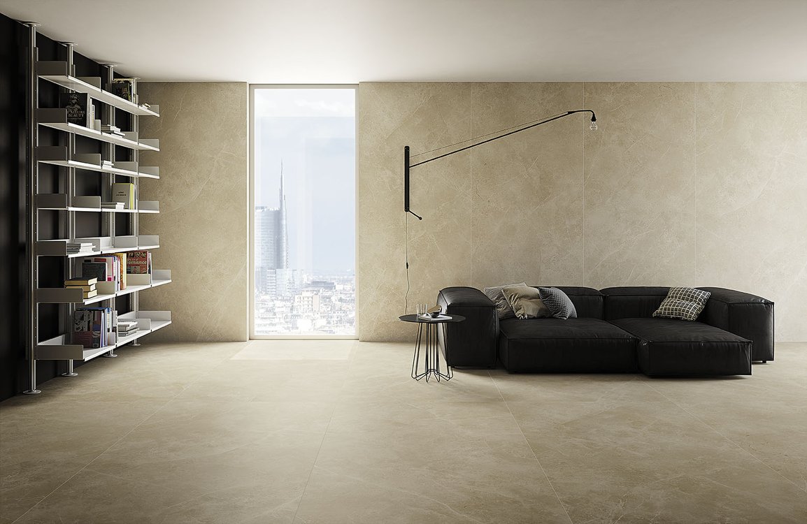 Room view House, created with tiles from the collection: ROMA – Beige