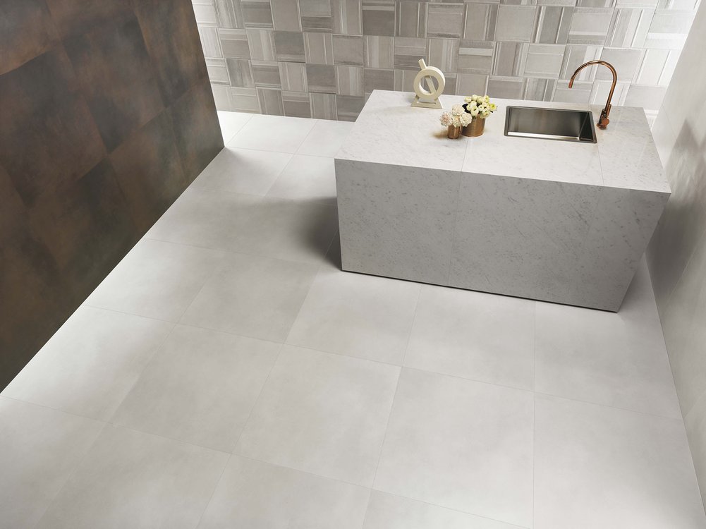 Imagen de ambiente , realizada con baldosas de la colección: MILANO&FLOOR – BLANCO, BROWN