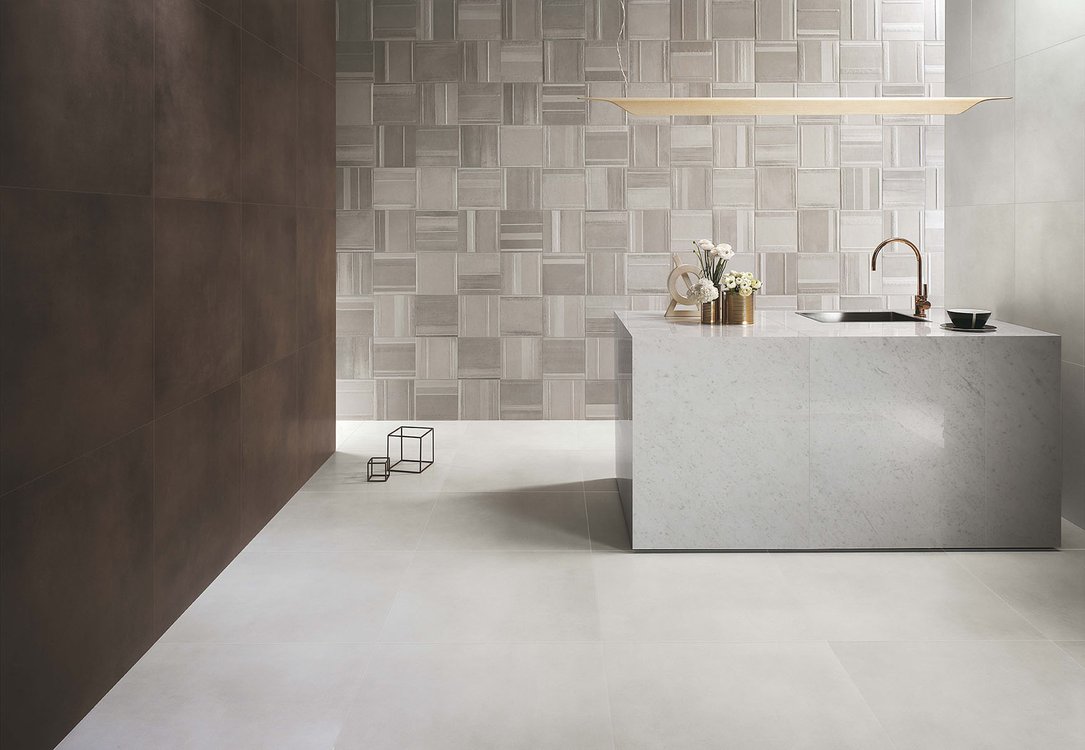 Imagen de ambiente Contrato, realizada con baldosas de la colección: MILANO&FLOOR – BLANCO, BROWN