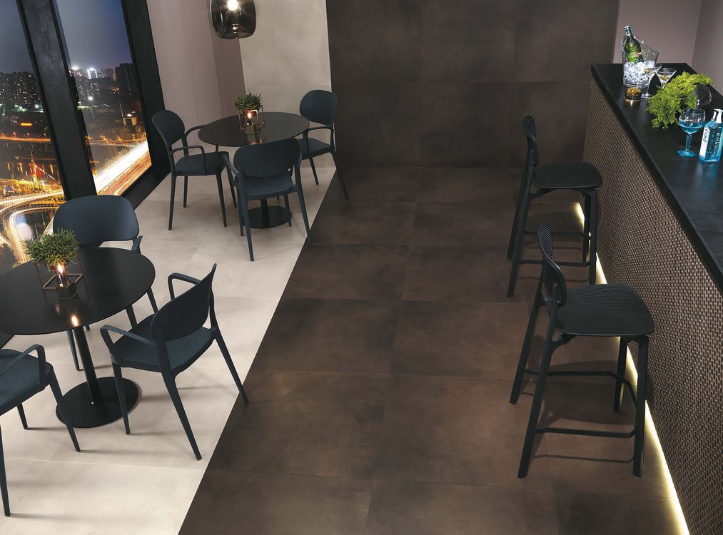 Imagen de ambiente , realizada con baldosas de la colección: MILANO&FLOOR – BROWN, BEIGE