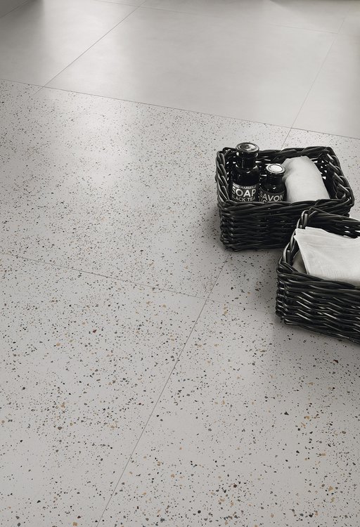 Imagen de ambiente , realizada con baldosas de la colección: MILANO MOOD – BLANCO