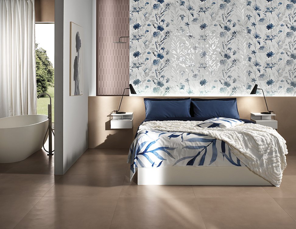 Room view House, created with tiles from the collection: MILANO MOOD – White, Beige, Red-Pink