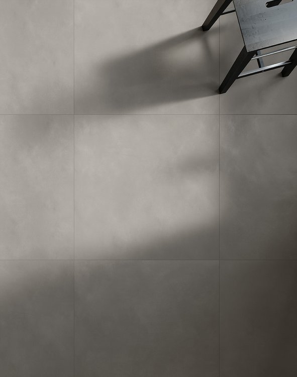 Room view , created with tiles from the collection: MILANO MOOD – Grey