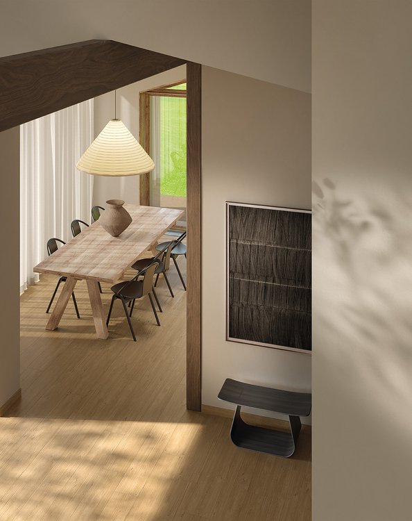 Imagen de ambiente House, realizada con baldosas de la colección: PLEIN AIR – BEIGE