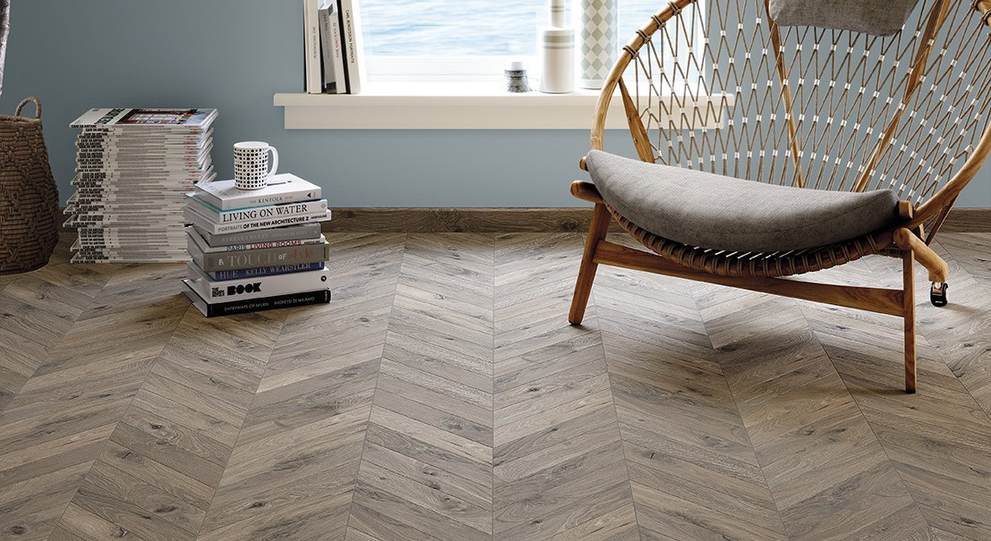 Room view House, created with tiles from the collection: ROOTS – Grey