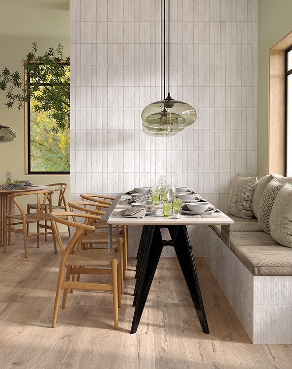 Room view Contract, created with tiles from the collection: ROOTS – Grey